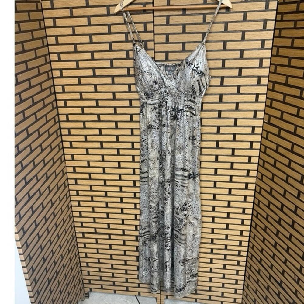 Dots Metallic Snake Print‎ Maxi Dress Size Medium